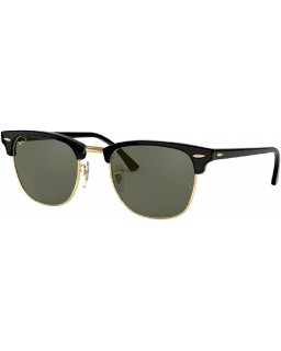 Ray Ban RB3016 CLUBMASTER Black/Crystal Green Polarized 51 mm